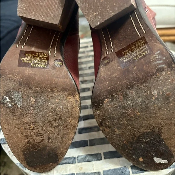 Vintage Lucky brand oxblood leather cowboy boots size 7.5‎ - Picture 9 of 15